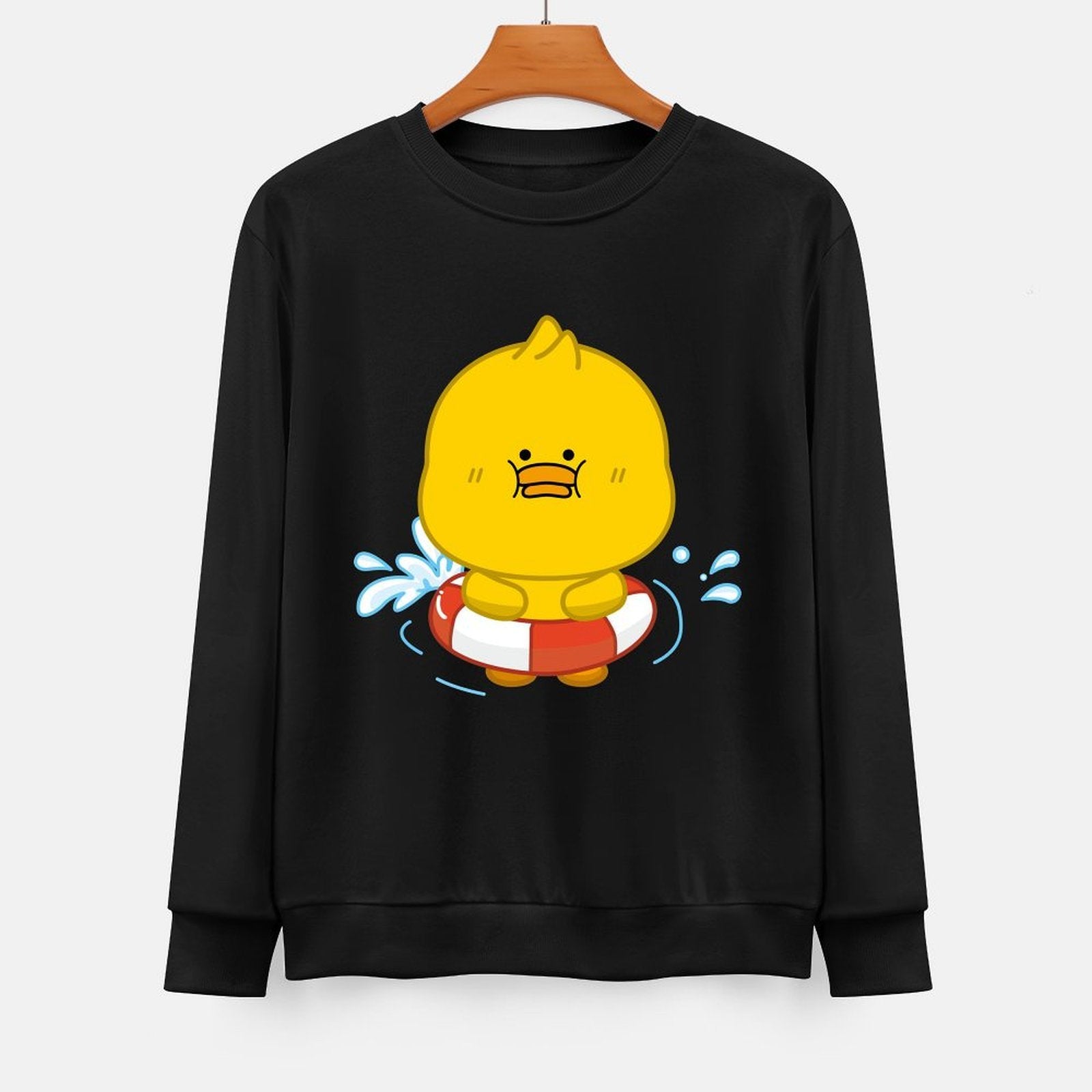 Front Patterned Long Sleeve TopEdition Tear-Resistant